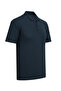Men's Polo Collar Short Sleeve Classic Fit Buttoned Pocket Combed Cotton Navy Blue T-Shirt Classic Fit - 5302 - 3
