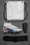 Rekor Sport Astroturf Football Shoe Set with Unisex Socks, Shin Guard, Training Bag, 4-Piece Advantage White-Navy - 6