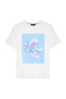 Women's T-Shirt 180223 Ecru-Blue - 2