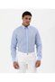 Regular Fit Blue Striped Linen Shirt 4165-04