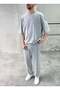 Washable Basic Light Gray Tracksuit Set - 2