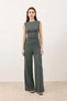 Khaki Buckle Detailed Women's Suit