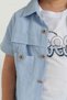 Boys' 3-Piece Shorts Set - 100% Cotton Premium Series Shirt and Denim Shorts - 7
