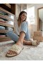 İnci Getaylı Casual Straw Slippers - 3