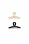 Pearl & Matte Black Hairpin Buckle Set of 2 – Stylish Hair Clips with Strong Hold 8X3 cm - 3