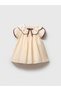 Helen Collar Embroidery Detailed Ribbed Dress Baby Girl Organic 100% Cotton Special Occasion Dress