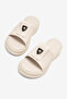 Women's Beige Comfortable Fit Slippers with Logo Detail - 2
