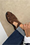 Women's Sandals Brown Suede - 6