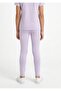 Girls Basic Solid Leggings - Purple color - 4