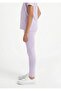 Girls Basic Solid Leggings - Purple color - 3