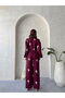 Embroidered Trousers - Burgundy |   F1712 - 5