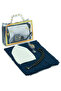 Scarf Cover Set with Bag - Mevlüt Gift Set with Skullcap, Prayer Beads and Stone Zikirmatik - Navy Blue - 2