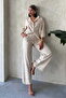 Embroidered Trousers - Stone |   F1900
