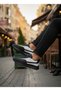 Black and White Parted Lace-Up Lightweight High Sole Style Men's Shoes Tge230898993 - 3