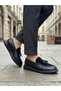 Black Suede Moccasin New Season Tasseled Thick Sole Style Men's Shoes Tge230155 - 2