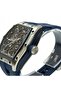 Phantom Skeleton Automatic Watch for Men – Luxury Open Skeleton Dial, Blue Silicone Strap, - 2