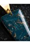 Green Gold Galaxy Polymer and Epoxy Handmade Nail Earrings (Stainless Steel Apparatus) - 2