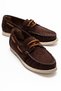 Women's Brown Suede Loafer Marine Casual Lace-Up Comfortable Shoes