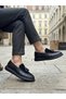 Black Suede Moccasin New Season Tasseled Thick Sole Style Men's Shoes Tge230155 - 5