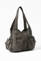 571 Imported Washed Leather Crossbody and Shoulder Bag with 9 Compartment Front Pockets (Width 30 cm Length 25 cm) - 3