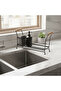 Space-Saving Black Metal Kitchen Sink Organizer Rack for Sponge - 2