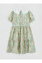 Original Bebe Collar Floral Patterned Girl's Dress - 3