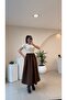 Self-Belted Lower Poplin Fabric Dress - 2