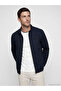 Mock Neck Zippered Men's Coat
