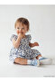 Trendlucky Square Collar Embroidered Baby Girl Dress with a Difference in Color - 2
