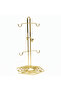 Luxury Gold Finish Metal Mug Tree Stand for Kitchen Countertop– 30cm