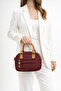 Omara Model Burgundy Women's Hand and Shoulder Bag - 7