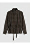 Two Mt Shop Quality Hakim Collar Plaid Oversize Women's Shirt - 5