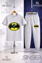 Children's Batman Logo Printed T-Shirt and Sweatpants Set