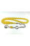 German Silver Tassel Combination Crimped Amber - 3