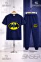 Children's Batman Logo Printed T-Shirt and Sweatpants Set