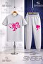 Children's Brbia Head Heart Pattern Printed T-Shirt Tracksuit Set