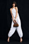 Bolue Women's Poplin Fabric 100% Cotton Halter Neck White Blouse - 3
