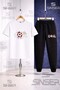 Children's Goal Stained Text Top Printed T-Shirt Tracksuit Set