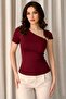 New Product Short Sleeve Modal Fabric Women's Blouse with Shoulder Accessories