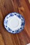 Antique Deep Blue 6-Person 11 cm 6-Piece Premium Porcelain Tea Plate Set Blue Navy Blue Flower Pattern - 4