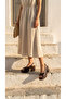 Closed Top Side Buckle Leather High Heeled Ankle Buckle Women's Summer Sandals - 5