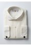 Boy's Ecru Color Pleated Navy Blue Cufflinked Tuxedo Shirt - 2