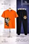 Children's Tiger Sag Looking Head Printed T-Shirt Tracksuit Set