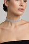 Accessories Crystal Stone 26+10 cm Choker Sparkling Stylish Women's 5 Row Waterway Choker Necklace