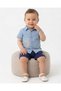 Baby Boy Denim Shirt, Muslin Shorts 6-9-12-18-24 Months Summer Stylish Holiday Outfit - 4
