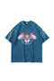 Freedom Rock Tour Printed Oversize Unisex Washable Blue Tshirt - 2