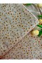 Yellow Mini Floral Patterned Pique Blanket 150X200 cm – Single Size, Waffle Textured Summer Blanket - 2