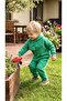 Pearly 1613 Boy's Green Hooded Thick Tracksuit with Ribbon Cuffs