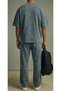 Men's Oversize T-Shirt and Sweatpants Set Ninetyfade Marine Washed – Premium Vintage Special Fabric - 5