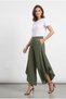 High Waist Asymmetrical Cut Loose Pants Skirt Look - 3